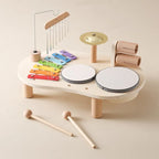 Creatief houten speelgoed muziekstation