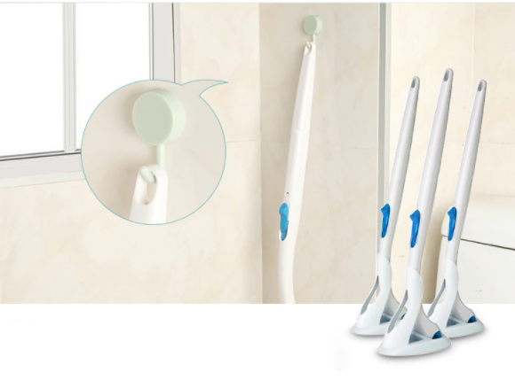 Disposable toilet head brush