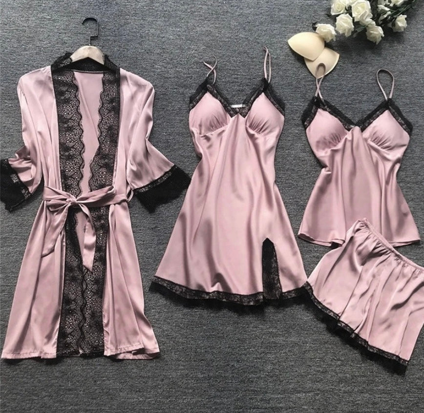 Satijnen nachthemd set