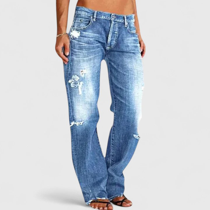 Wijde jeans met stretch