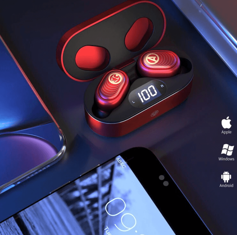 Draadloze oordopjes Avengers met LED-scherm