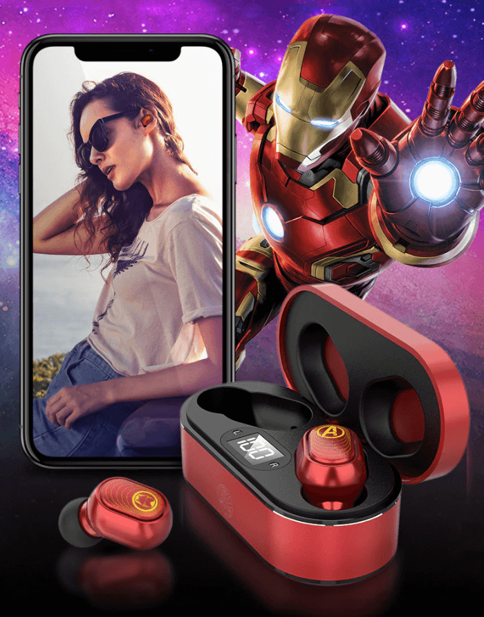 Draadloze oordopjes Avengers met LED-scherm