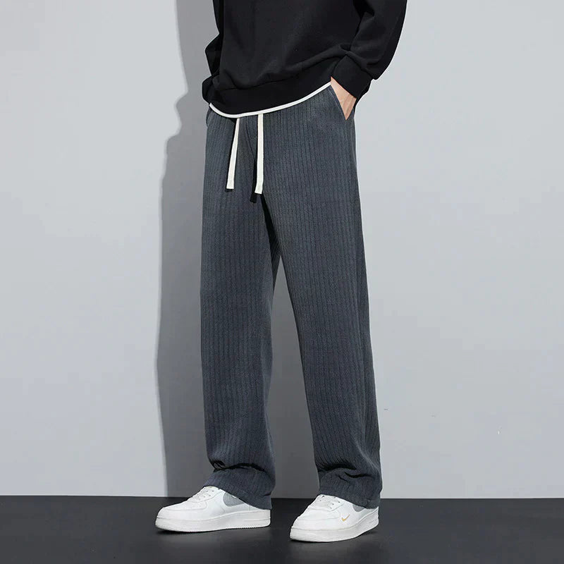 Balthazar | Wijde herenbroek met ribstructuur