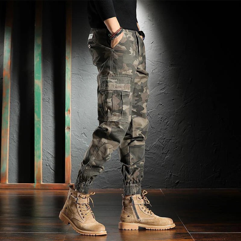 Gerardo | Camouflage-herencargobroek met enkelboorden