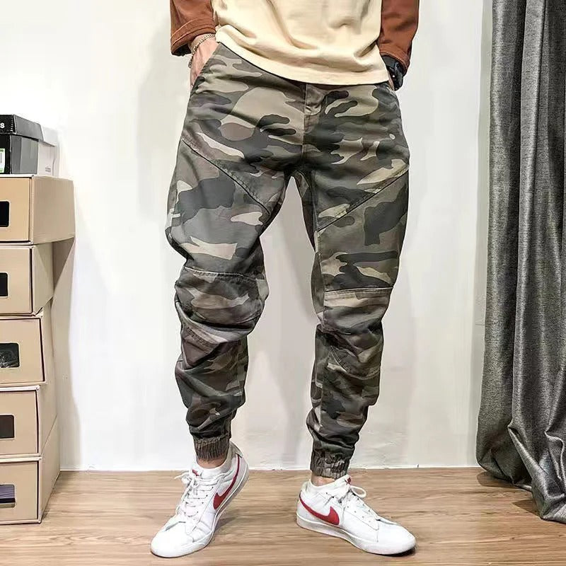 Gerardo | Camouflage-herencargobroek met enkelboorden