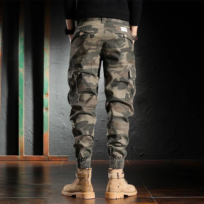 Gerardo | Camouflage-herencargobroek met enkelboorden