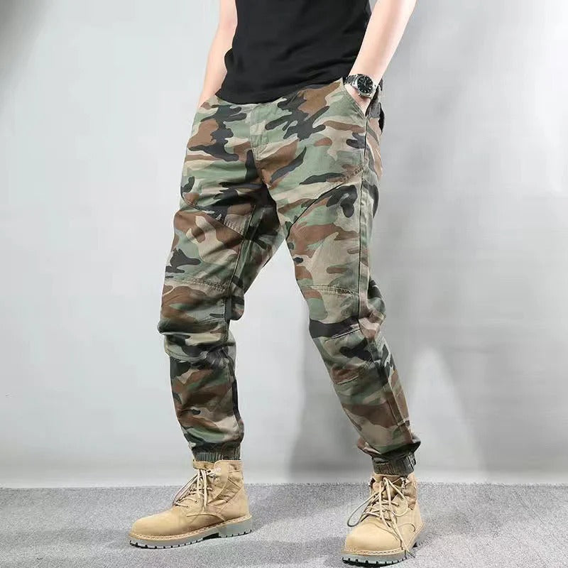 Gerardo | Camouflage-herencargobroek met enkelboorden