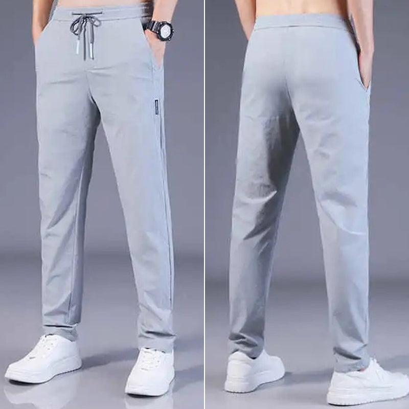 Jörg | Enkellange slim-fit herenbroek met trekkoord