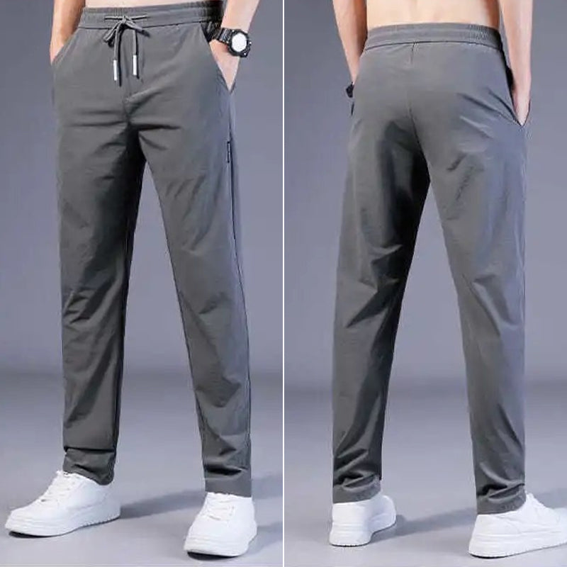 Jörg | Enkellange slim-fit herenbroek met trekkoord