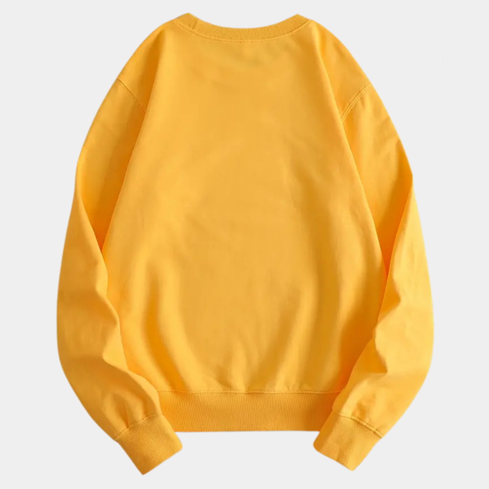 Geel dames sweatshirt met bloemenprint