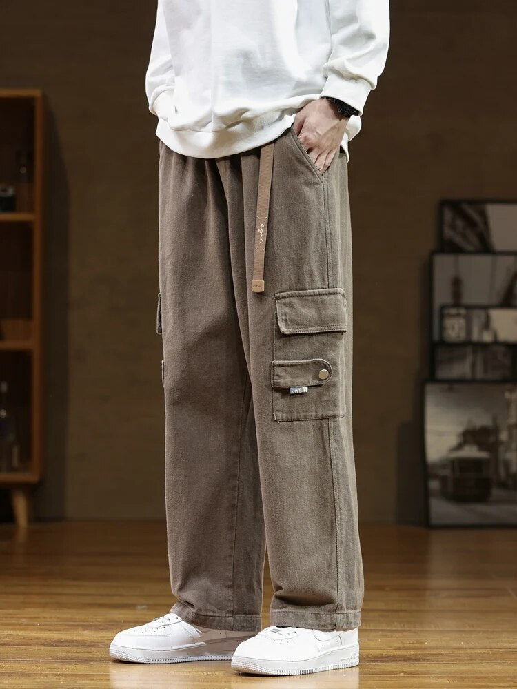 Heren cargo broek met zakken