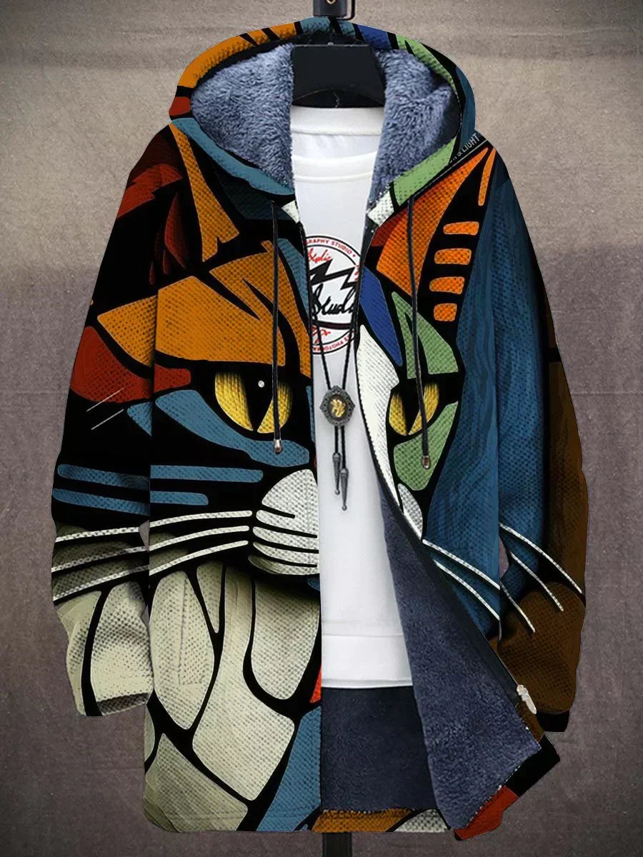 Dames jas met artistieke print