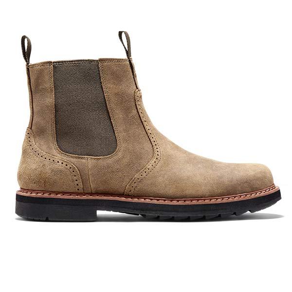 Heren chelsea boots klassiek van kunstleer met elastische inzet