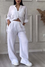 Tweedelige linnen dames zomerset