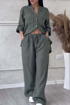 Tweedelige linnen dames zomerset