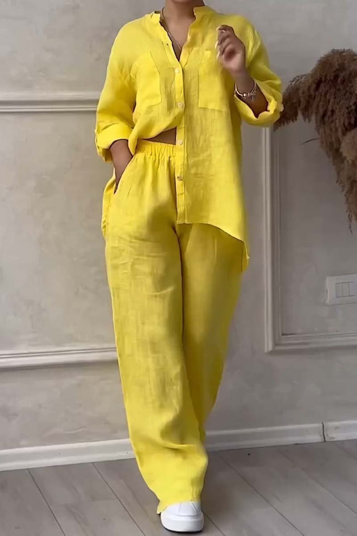 Tweedelige linnen dames zomerset
