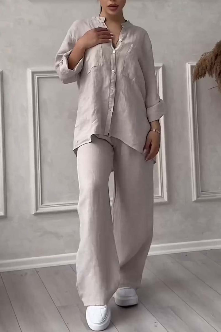 Tweedelige linnen dames zomerset