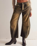 Damesjeans in barrel-snit