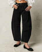 Damesjeans in barrel-snit