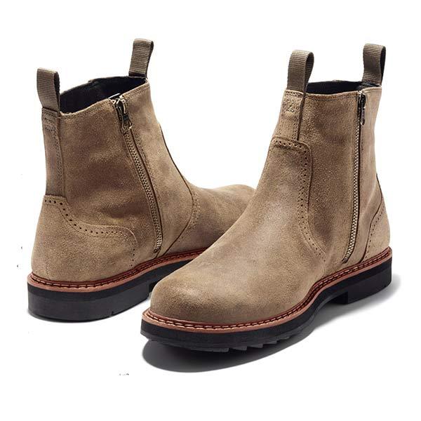 Heren chelsea boots klassiek van kunstleer met elastische inzet