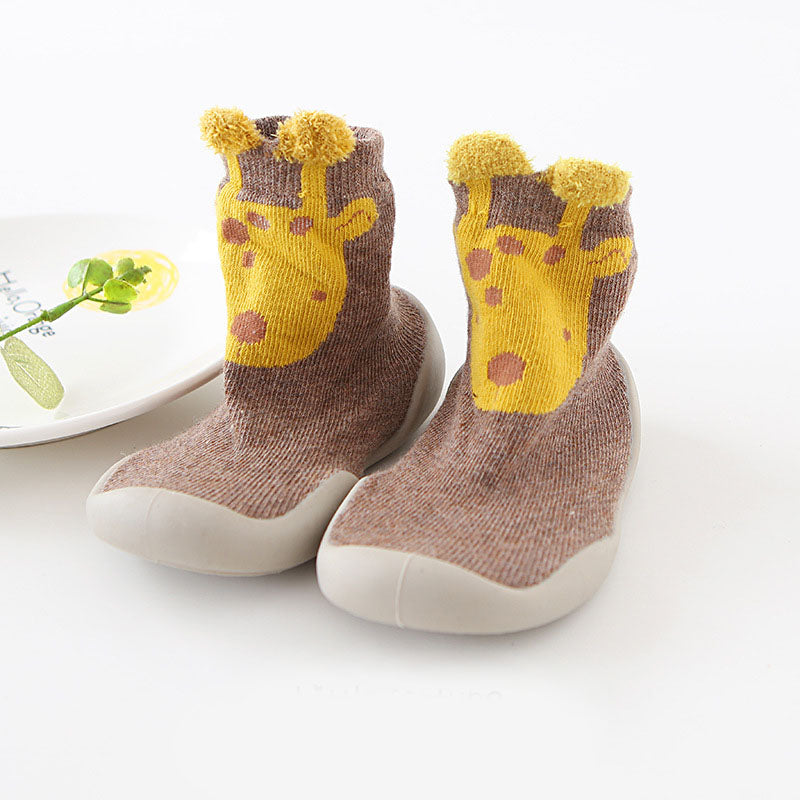 Zachte gebreide peuterschoenen - anti-slip slofjes