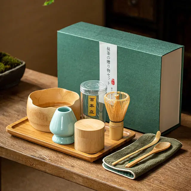 Traditionele matcha cadeauset