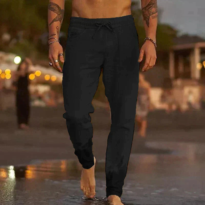 Rino | Lichte herenjoggingbroek met elastische taille en trekkoord