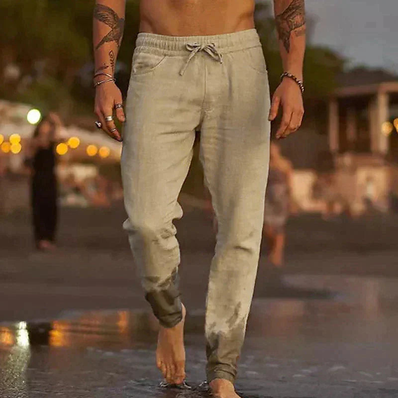 Rino | Lichte herenjoggingbroek met elastische taille en trekkoord