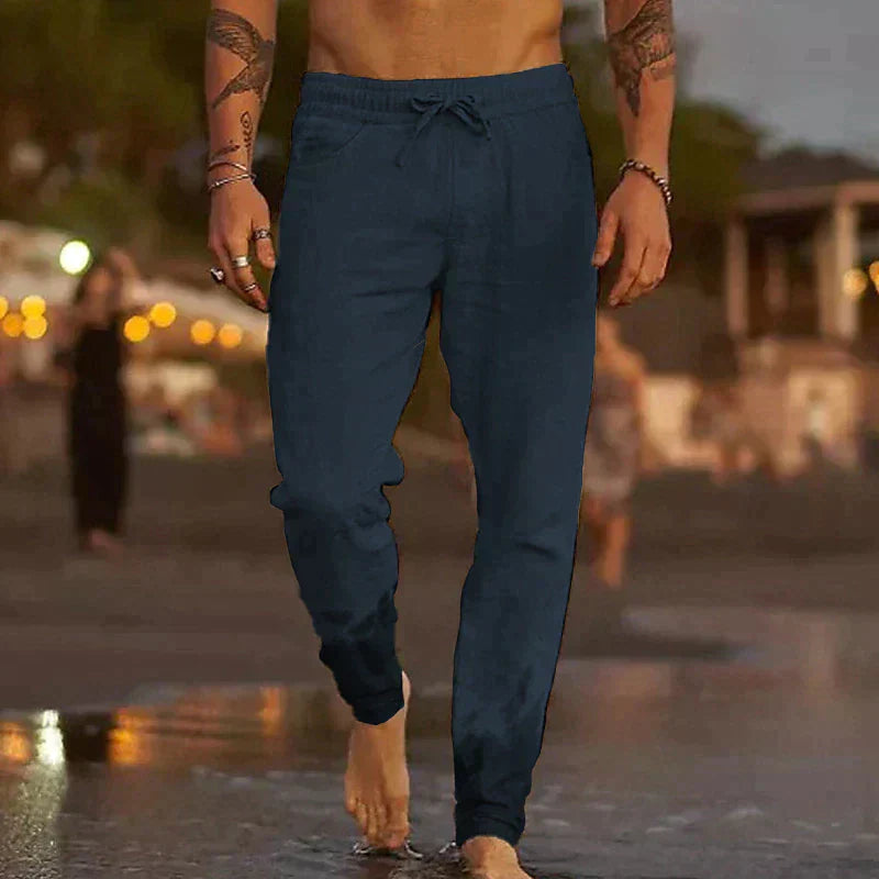 Rino | Lichte herenjoggingbroek met elastische taille en trekkoord