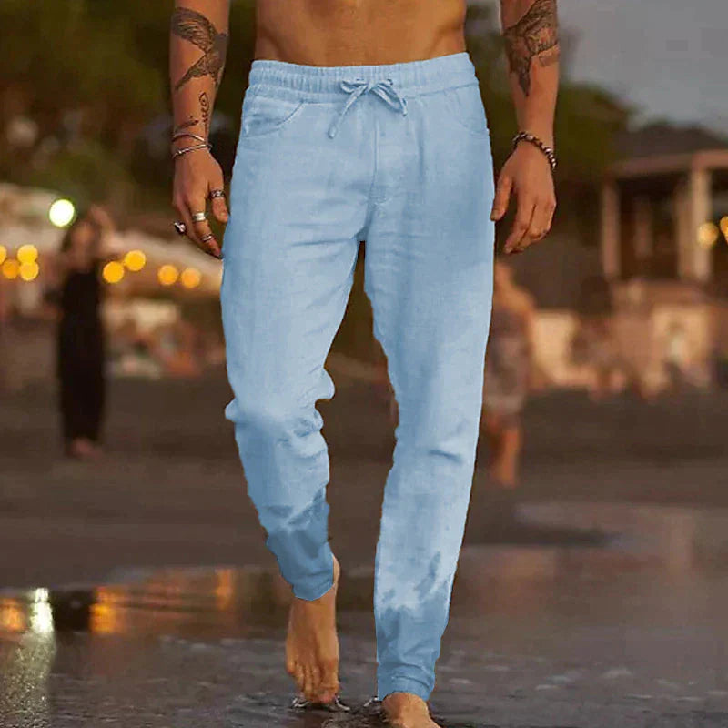 Rino | Lichte herenjoggingbroek met elastische taille en trekkoord