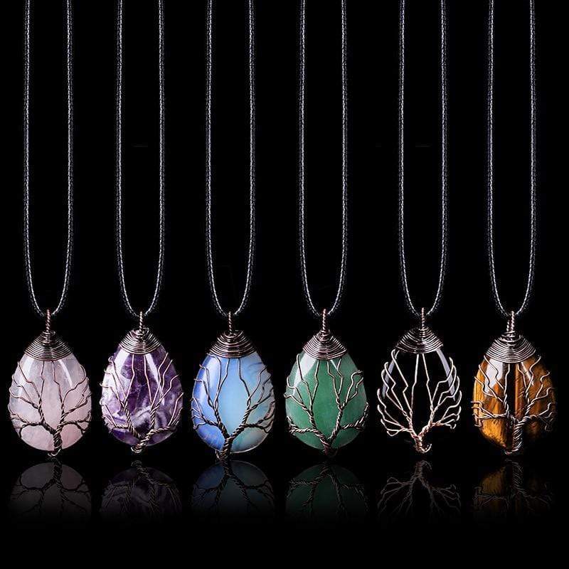 Zwarte obsidiaan druppelketting