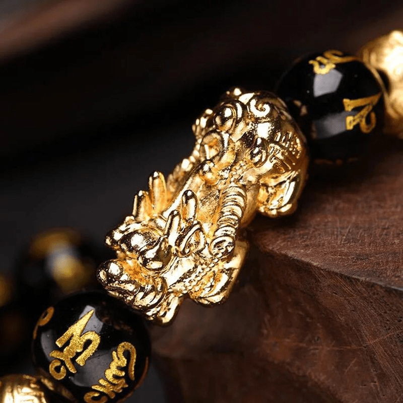 Pi xiu zwarte obsidiaan armband