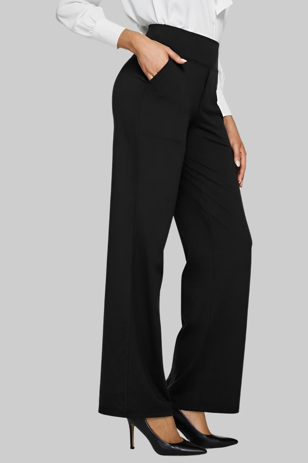 Wendy | Jerseybroek met rechte pijpen en elastische taille
