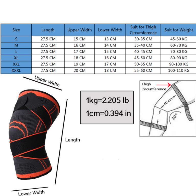 Knie compressie sport sleeve