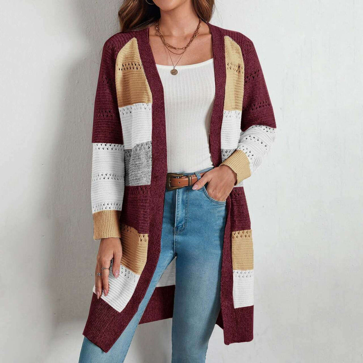 Vest met maattabel