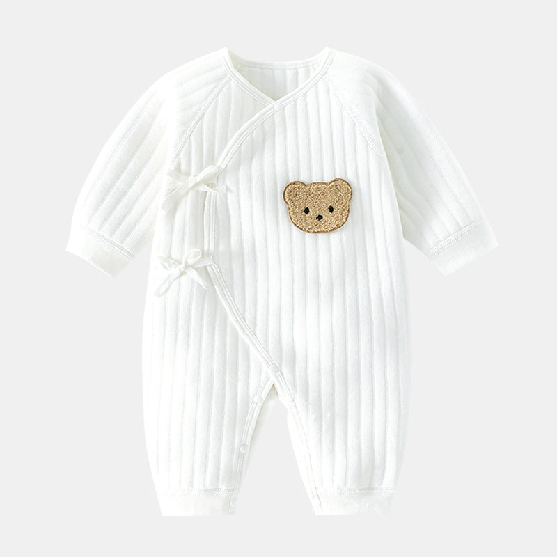 Babyromper met beertje - voorjaar & herfst kleding