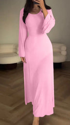 Bodycon maxi jurk met vetersluiting