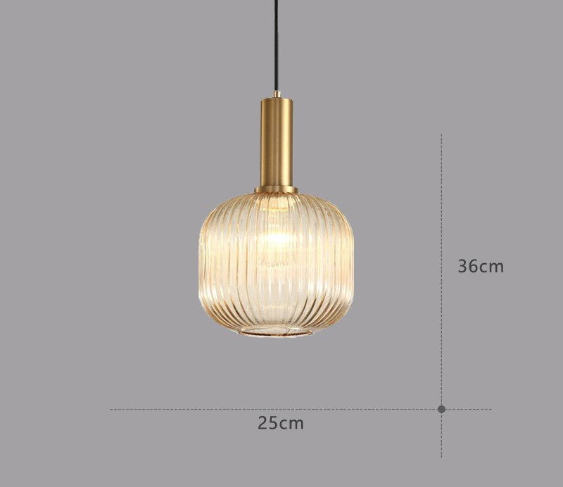 Retro glazen hanglamp