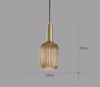 Retro glazen hanglamp