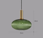 Retro glazen hanglamp — afbeelding 23