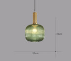 Retro glazen hanglamp
