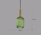 Retro glazen hanglamp