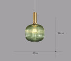 Retro glazen hanglamp — afbeelding 22