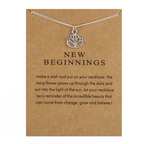 Geluks lotus ketting – materiaal: Zinklegering, verguld of verzilverd — afbeelding 4