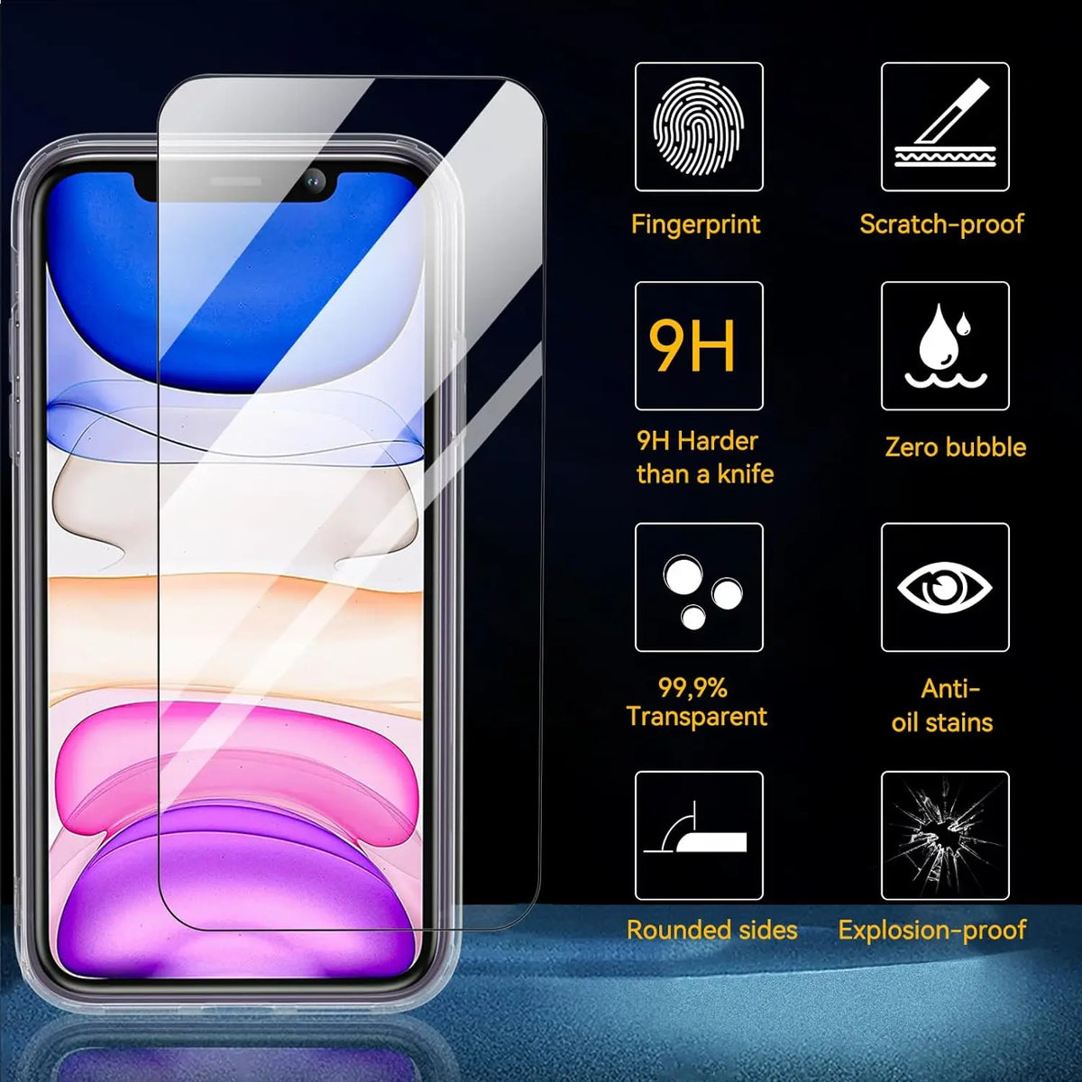 Magnetische iphone hoes met glas
