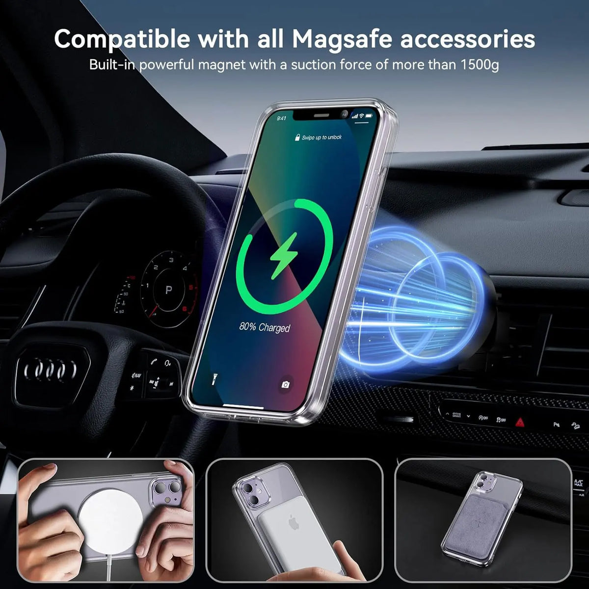 Magnetische iphone hoes met glas