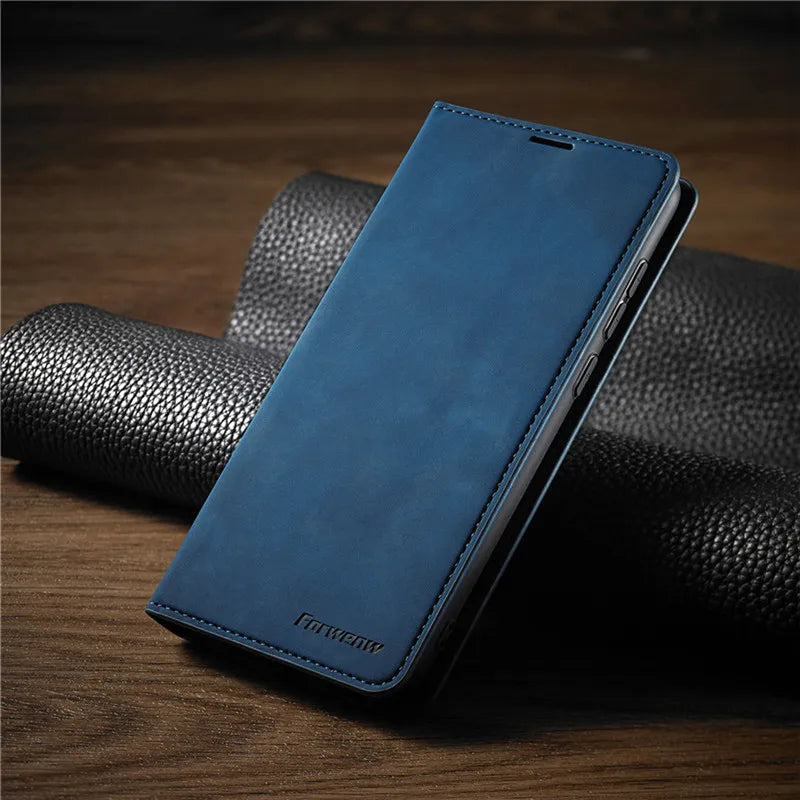 Leren iPhone-hoes met magnetische sluiting