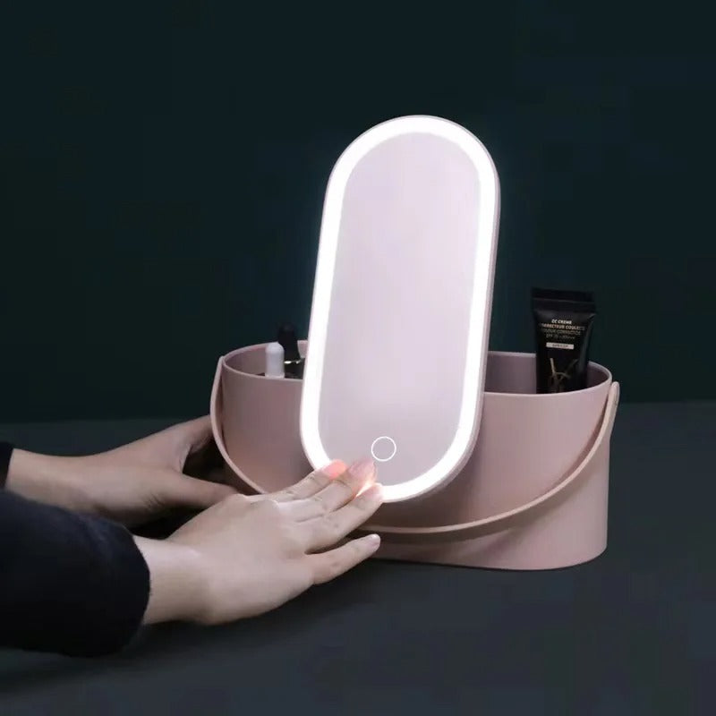 Make-up koffer met LED spiegel