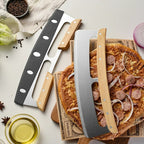 Grote pizzasnijder met gebogen roestvrijstalen mes (35 cm)