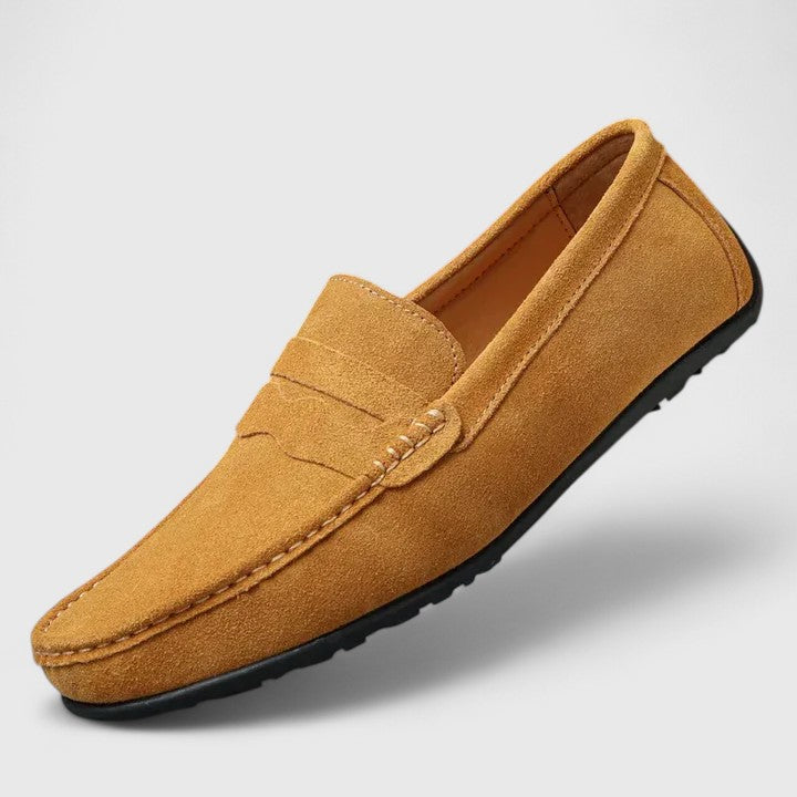 Lichte herenloafers met rubberen zool